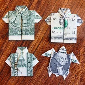ORIGAMI BUNDLE - Handmade DOLLAR Gift Art $1 Bill New Uncirculated Money